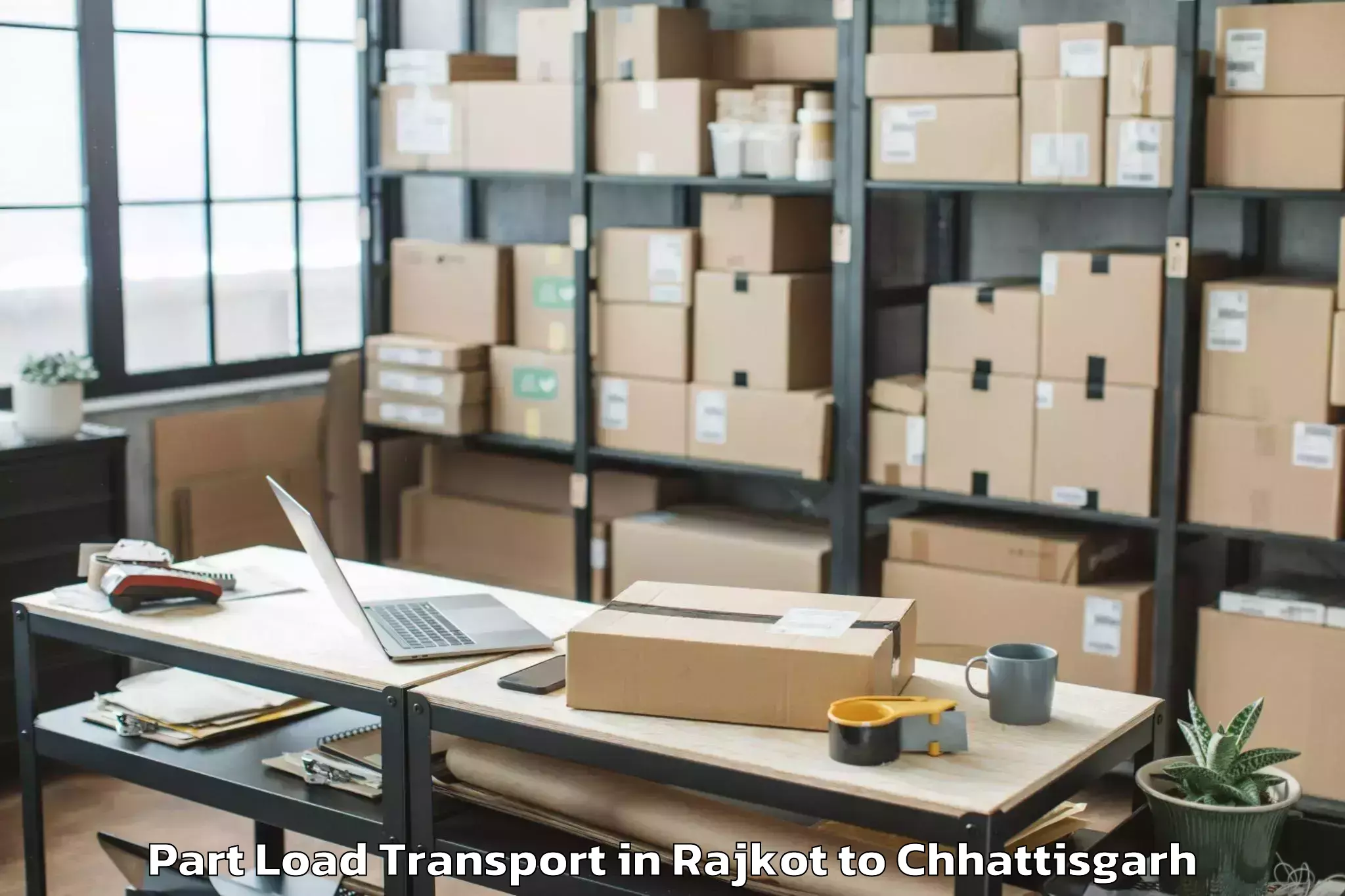 Rajkot to Bilaspur Airport Pab Part Load Transport